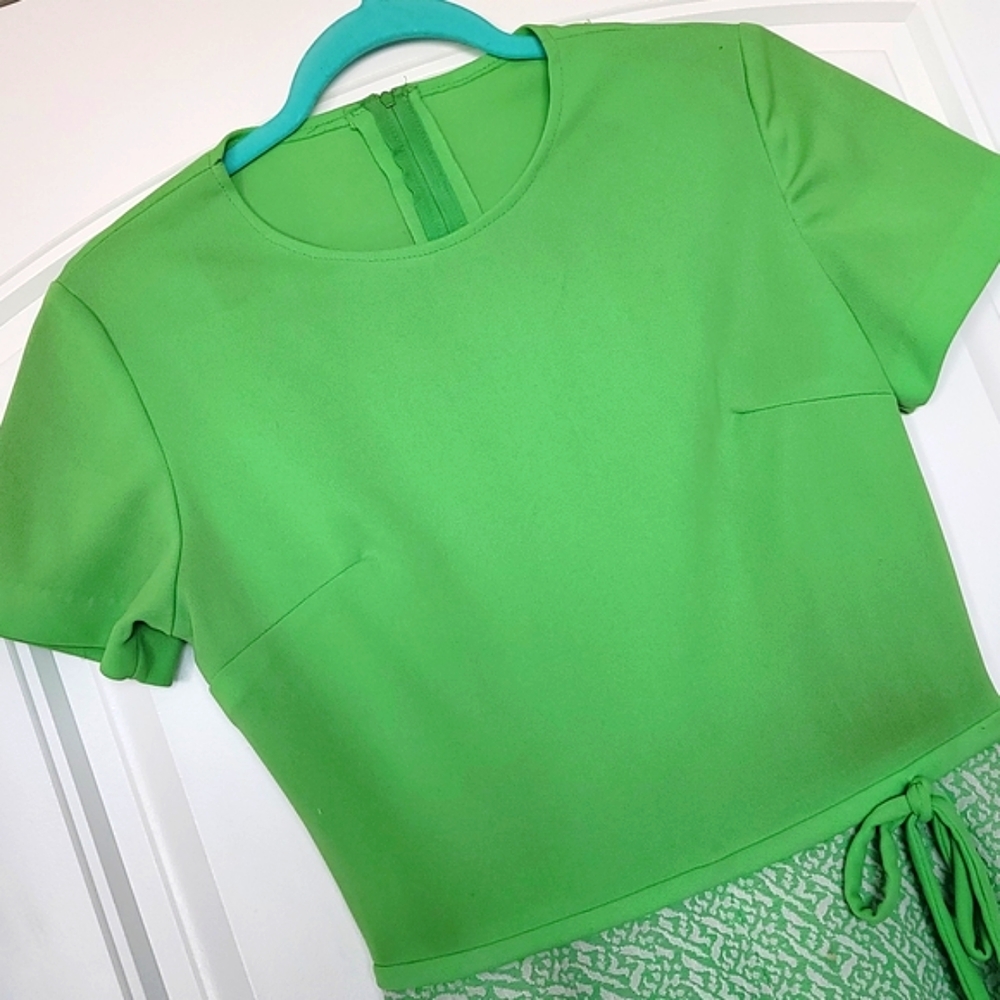 Vintage lime green dress - Picture 4 of 14
